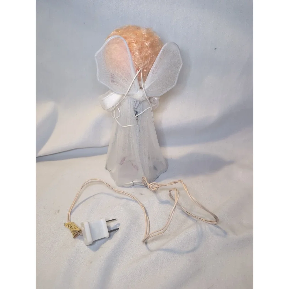 VINTAGE 10 Light Heirloom Christmas Angel Tree Topper MCM 9